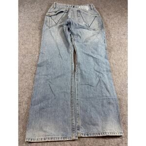 Vintage Fox Denim Straight Jeans Mens 28x30 Blue Faded Baggy Streetwear Y2K